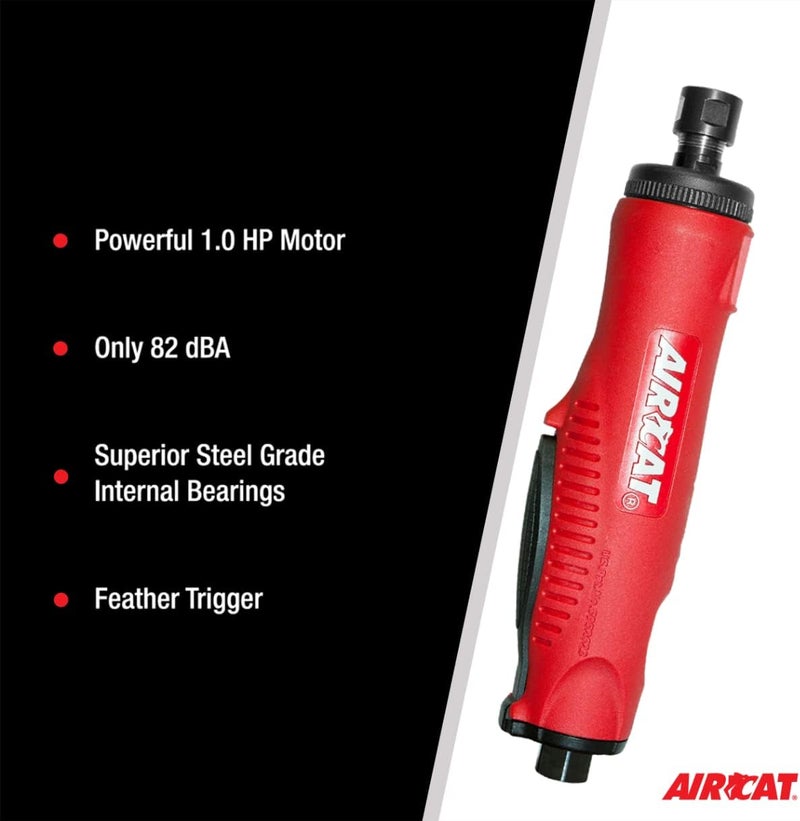 AirCat Pneumatic Tools 6260 1.0 HP Composite Straight Die Grinder 22,000 RPM - Image 4